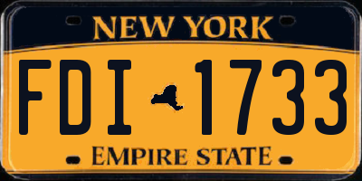 NY license plate FDI1733