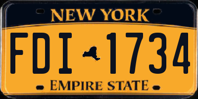 NY license plate FDI1734