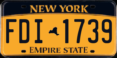 NY license plate FDI1739
