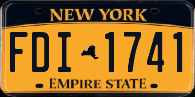NY license plate FDI1741