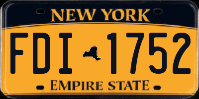 NY license plate FDI1752
