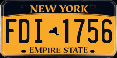 NY license plate FDI1756