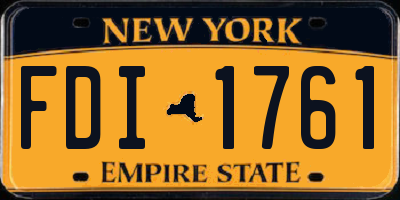 NY license plate FDI1761