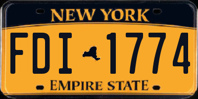 NY license plate FDI1774