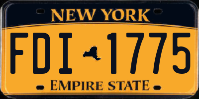 NY license plate FDI1775