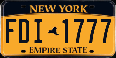 NY license plate FDI1777