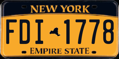 NY license plate FDI1778
