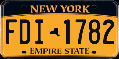 NY license plate FDI1782