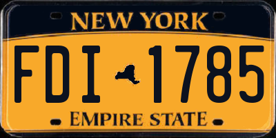 NY license plate FDI1785