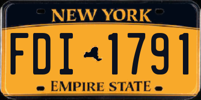 NY license plate FDI1791