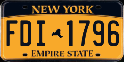 NY license plate FDI1796