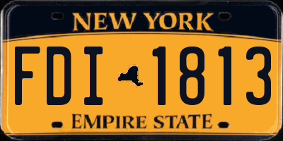 NY license plate FDI1813