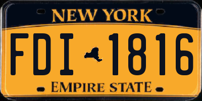 NY license plate FDI1816