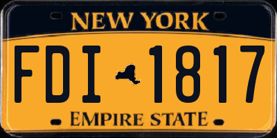 NY license plate FDI1817