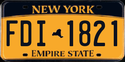 NY license plate FDI1821