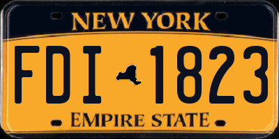 NY license plate FDI1823