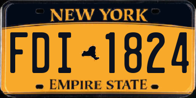 NY license plate FDI1824