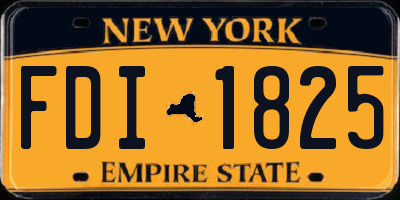 NY license plate FDI1825