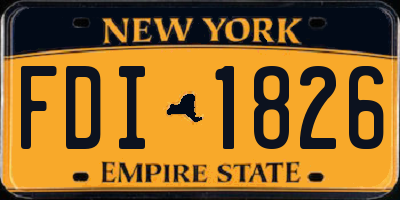 NY license plate FDI1826