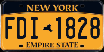 NY license plate FDI1828
