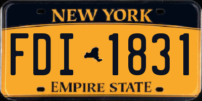 NY license plate FDI1831