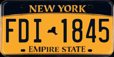 NY license plate FDI1845