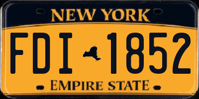 NY license plate FDI1852