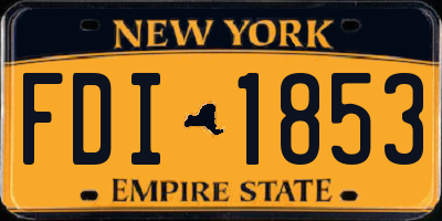 NY license plate FDI1853