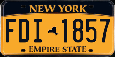 NY license plate FDI1857