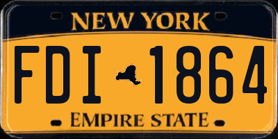 NY license plate FDI1864