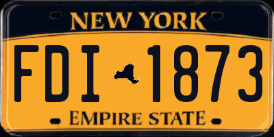 NY license plate FDI1873