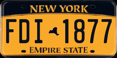 NY license plate FDI1877