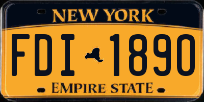 NY license plate FDI1890