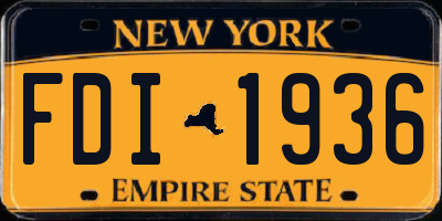 NY license plate FDI1936