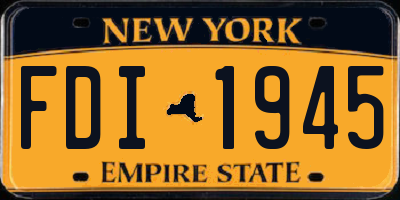 NY license plate FDI1945