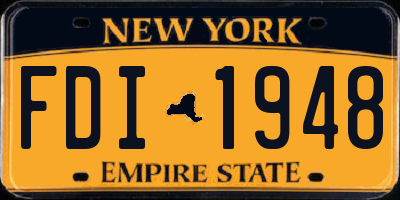 NY license plate FDI1948