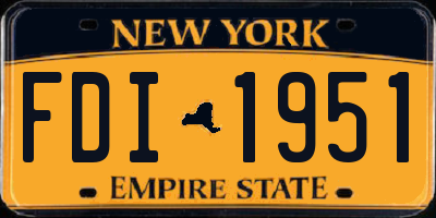 NY license plate FDI1951