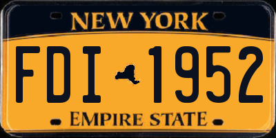 NY license plate FDI1952
