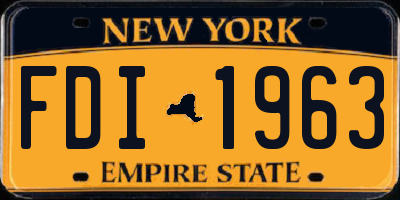 NY license plate FDI1963