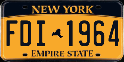 NY license plate FDI1964