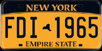 NY license plate FDI1965