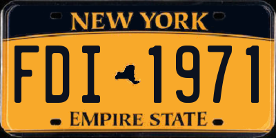 NY license plate FDI1971