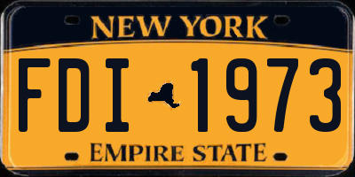 NY license plate FDI1973