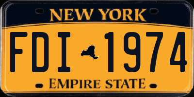 NY license plate FDI1974