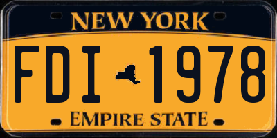 NY license plate FDI1978