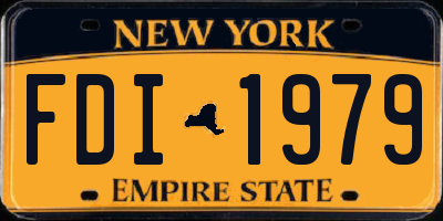 NY license plate FDI1979