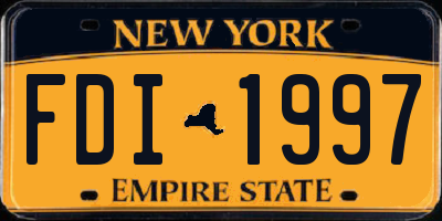 NY license plate FDI1997