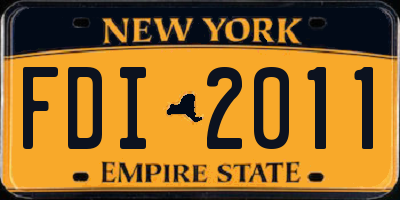NY license plate FDI2011