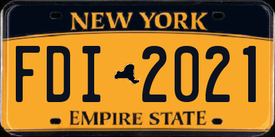 NY license plate FDI2021