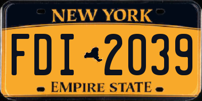 NY license plate FDI2039